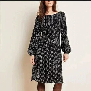 Anthropologie Agatha Polka-Dot Midi Dress Size 2